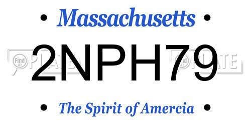 2NPH79 Massachusetts License Plate