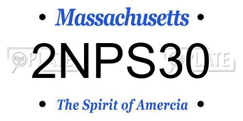 2NPS30 Massachusetts License Plate