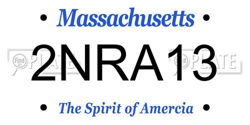 2NRA13 Massachusetts License Plate