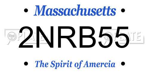 2NRB55 Massachusetts License Plate
