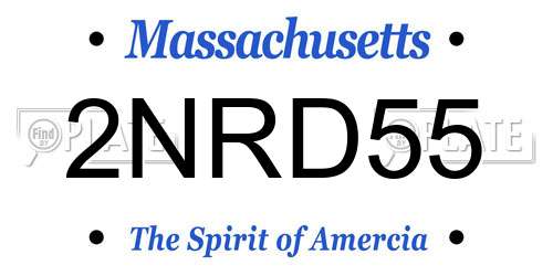 2NRD55 Massachusetts License Plate