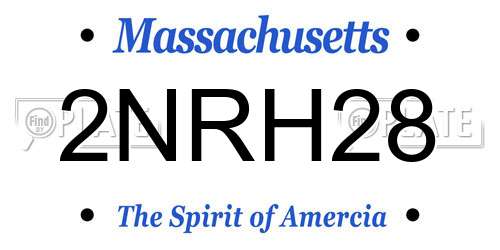 2NRH28 Massachusetts License Plate