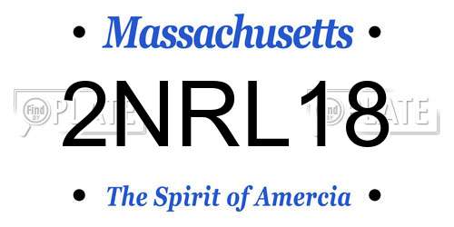 2NRL18 Massachusetts License Plate