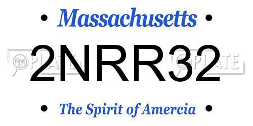 2NRR32 Massachusetts License Plate
