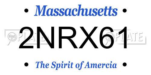 2NRX61 Massachusetts License Plate