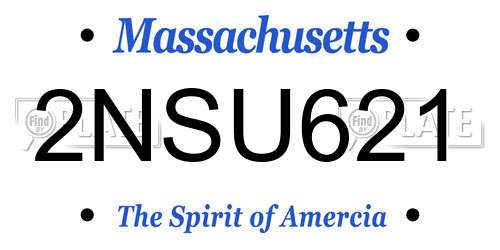 2NSU621 Massachusetts License Plate