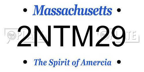 2NTM29 Massachusetts License Plate