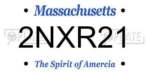 2NXR21 Massachusetts License Plate
