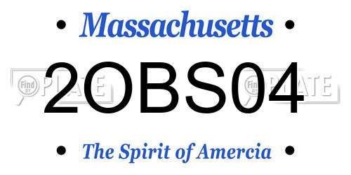 2OBS04 Massachusetts License Plate