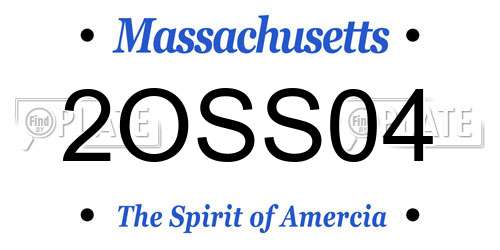 2OSS04 Massachusetts License Plate
