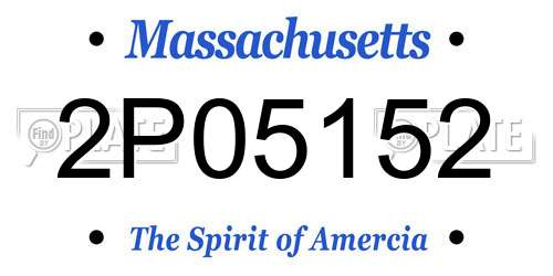 2P05152 Massachusetts License Plate