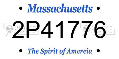 2P41776 Massachusetts License Plate