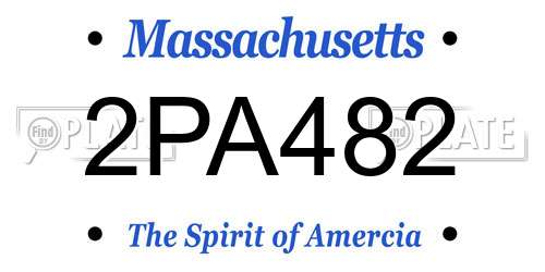 2PA482 Massachusetts License Plate