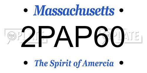 2PAP60 Massachusetts License Plate