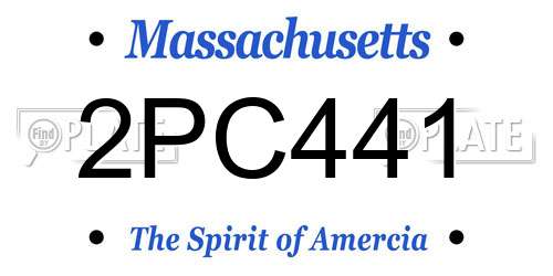 2PC441 Massachusetts License Plate
