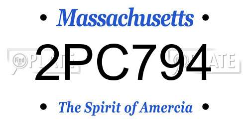 2PC794 Massachusetts License Plate