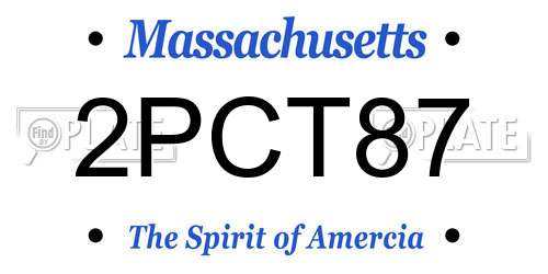 2PCT87 Massachusetts License Plate