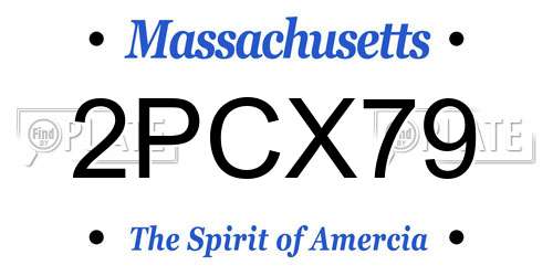 2PCX79 Massachusetts License Plate