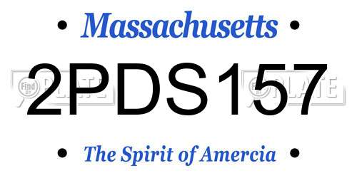 2PDS157 Massachusetts License Plate