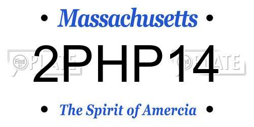 2PHP14 Massachusetts License Plate