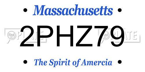 2PHZ79 Massachusetts License Plate