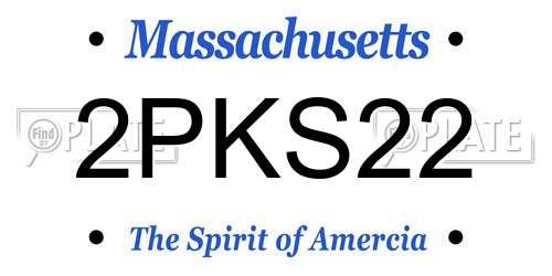 2PKS22 Massachusetts License Plate