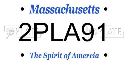 2PLA91 Massachusetts License Plate