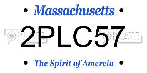 2PLC57 Massachusetts License Plate