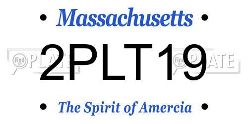 2PLT19 Massachusetts License Plate