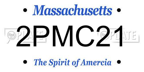 2PMC21 Massachusetts License Plate