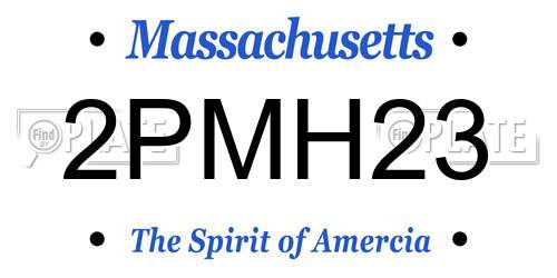 2PMH23 Massachusetts License Plate