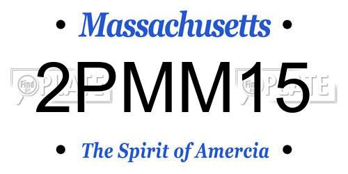 2PMM15 Massachusetts License Plate