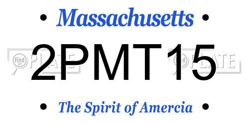2PMT15 Massachusetts License Plate