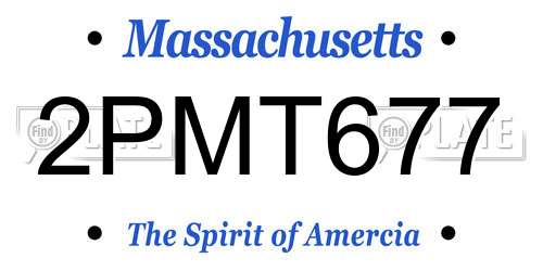 2PMT677 Massachusetts License Plate