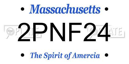 2PNF24 Massachusetts License Plate
