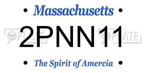 2PNN11 Massachusetts License Plate