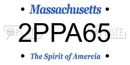 2PPA65 Massachusetts License Plate