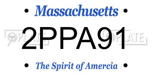 2PPA91 Massachusetts License Plate