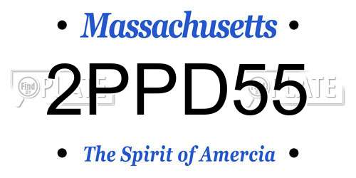 2PPD55 Massachusetts License Plate