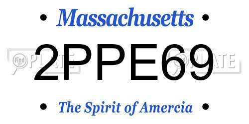 2PPE69 Massachusetts License Plate