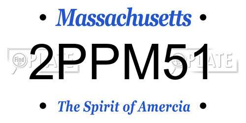 2PPM51 Massachusetts License Plate