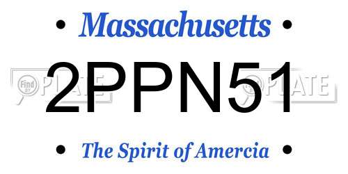 2PPN51 Massachusetts License Plate