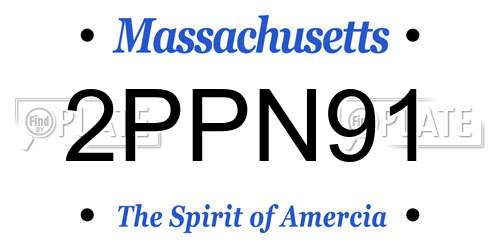 2PPN91 Massachusetts License Plate