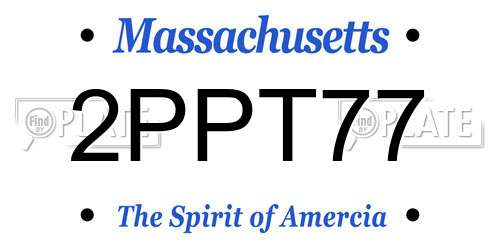 2PPT77 Massachusetts License Plate