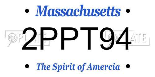 2PPT94 Massachusetts License Plate