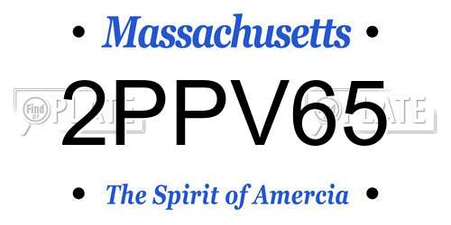 2PPV65 Massachusetts License Plate