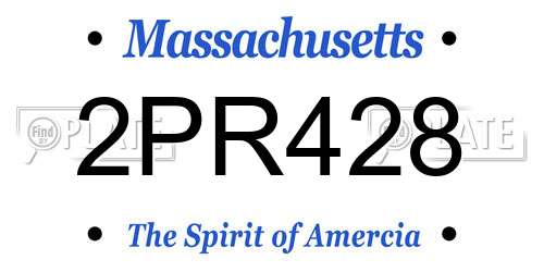 2PR428 Massachusetts License Plate