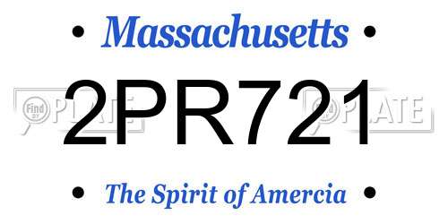 2PR721 Massachusetts License Plate