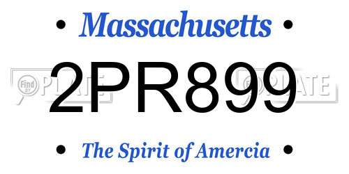 2PR899 Massachusetts License Plate