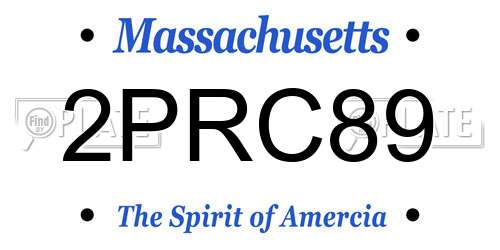 2PRC89 Massachusetts License Plate